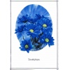 Dazzeling Blue Chrysanthemum Wedding Invitation